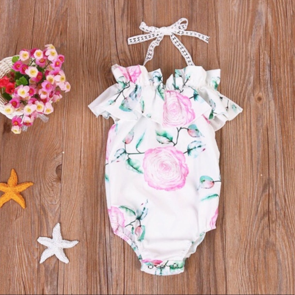 NEW Off the Shoulder Floral Romper (18-24 months)